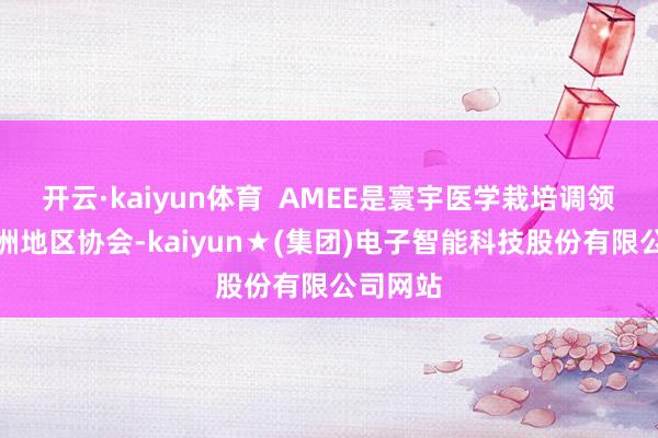 开云·kaiyun体育  AMEE是寰宇医学栽培调领会的欧洲地区协会-kaiyun★(集团)电子智能科技股份有限公司网站