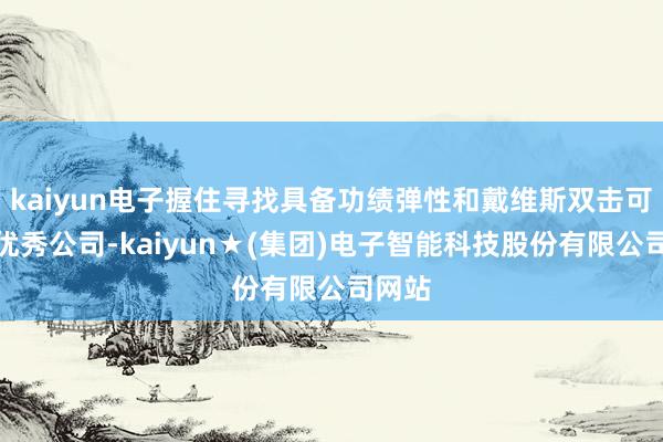 kaiyun电子握住寻找具备功绩弹性和戴维斯双击可能的优秀公司-kaiyun★(集团)电子智能科技股份有限公司网站