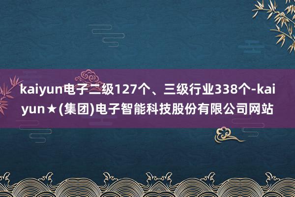 kaiyun电子二级127个、三级行业338个-kaiyun★(集团)电子智能科技股份有限公司网站