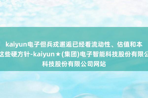kaiyun电子但兵戎邂逅已经看流动性、估值和本事壁垒这些硬方针-kaiyun★(集团)电子智能科技股份有限公司网站
